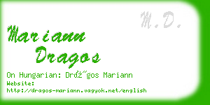 mariann dragos business card